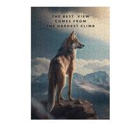 Jigsaws for Adults 38x26cm/1000pcs Wolf's Majesty Mountain Summit Serenity Teenagers Puzzles Brain Teaser Game Difficult Challenge Help The Brain Exercise 38x26cm/1000pcs