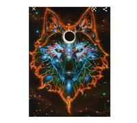 Jigsaws for Adults 500 PCS Cosmic Wolf Art Print Adult Jigsaw Puzzle Family Game Difficult Challenge Deal As Gifts for The Whole Family 500 PCS