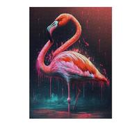 Jigsaws for Adults 500 PCS Flamingo Pink Beautiful Adult Jigsaw Puzzle Family Game Difficult Challenge Deal As Gifts for The Whole Family 500 PCS