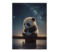 Jigsaws for Adults 500 PCS Panda Under The Stars Adult Jigsaw Puzzle Family Game Difficult Challenge Deal As Gifts for The Whole Family 500 PCS