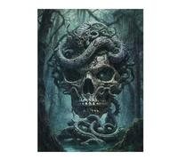 Jigsaws for Adults 52x38cm/1000pcs Ancient Skull Snake Symbol Teenagers Puzzles Brain Teaser Game Difficult Challenge Help The Brain Exercise 52x38cm/1000pcs