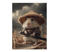Jigsaws for Adults 52x38cm/1000pcs Hamster Samurai Warrior Jigsaw Puzzle Family Games Difficult Hard Deal As Gifts for The Whole Family 52x38cm/1000pcs