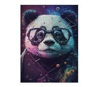 Jigsaws for Adults 52x38cm/1000pcs Panda Glasses Space Art Print Jigsaw Puzzle Family Games Difficult Hard Deal As Gifts for The Whole Family 52x38cm/1000pcs