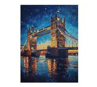 Jigsaws for Adults 52x38cm/1000pcs Tower Bridge Night Teenagers Puzzles Relaxing Games Wall Decoration Deal As Gifts for The Whole Family 52x38cm/1000pcs