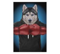 Jigsaws for Adults 75x50cm/1000pcs Boxer Siberian Husky Dog Teenagers Puzzles Brain Teaser Game Difficult Challenge Help The Brain Exercise 75x50cm/1000pcs
