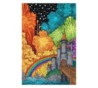 Jigsaws for Adults 75x50cm/1000pcs Fantasy Castle Rainbow Bridge Jigsaw Puzzle Family Games Difficult Hard Deal As Gifts for The Whole Family 75x50cm/1000pcs