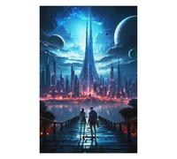 Jigsaws for Adults 75x50cm/1000pcs Future Love Story Teenagers Puzzles Brain Teaser Game Difficult Challenge Help The Brain Exercise 75x50cm/1000pcs