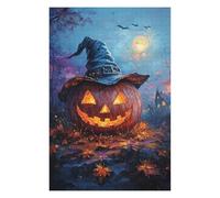 Jigsaws for Adults 75x50cm/1000pcs Halloween Jack-o'-Lantern with Witch Hat Jigsaw Puzzle Family Games Difficult Hard Deal As Gifts for The Whole Family 75x50cm/1000pcs