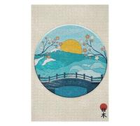 Jigsaws for Adults 75x50cm/1000pcs Japanese Bridge Hashi Teenagers Puzzles Brain Teaser Game Difficult Challenge Help The Brain Exercise 75x50cm/1000pcs