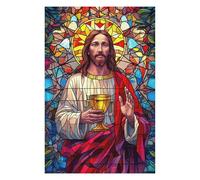 Jigsaws for Adults 75x50cm/1000pcs Mosaic Jesus 4 Teenagers Puzzles Brain Teaser Game Difficult Challenge Help The Brain Exercise 75x50cm/1000pcs