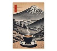 Jigsaws for Adults 75x50cm/1000pcs Mount Fuji Coffee Japanese Teenagers Puzzles Relaxing Games Wall Decoration Deal As Gifts for The Whole Family 75x50cm/1000pcs