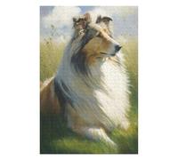 Jigsaws for Adults 75x50cm/1000pcs Rough Collie Style 3 Teenagers Puzzles Relaxing Games Wall Decoration Deal As Gifts for The Whole Family 75x50cm/1000pcs