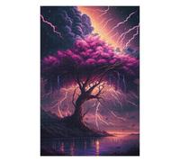 Jigsaws for Adults 75x50cm/1000pcs Thunderstorm Tree Landscape Jigsaw Puzzle Family Games Difficult Hard Deal As Gifts for The Whole Family 75x50cm/1000pcs
