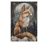 Jigsaws for Adults 75x50cm/1000pcs Whimsical Red Fox Artwork Teenagers Puzzles Brain Teaser Game Difficult Challenge Help The Brain Exercise 75x50cm/1000pcs
