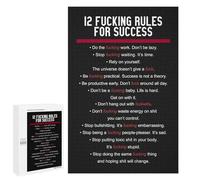 Jigsaws for Adults1000 PCS 12 Rules For Success Jigsaws for Adults Brain Teaser Game Analysis And Logic Stress Reduction Gifts 1000 PCS