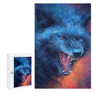 Jigsaws for Adults1000 PCS Aggressive Wolf Painting Jigsaws for Adults Brain Teaser Game Analysis And Logic Stress Reduction Gifts 1000 PCS