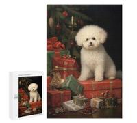 Jigsaws for Adults1000 PCS Bichon Frise Dog Jigsaw for Adults Toy Wall Decor Presents for Women Help The Brain Exercise 1000 PCS