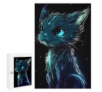 Jigsaws for Adults1000 PCS Blue Cat Digital Art Jigsaws for Adults Brain Teaser Game Analysis And Logic Stress Reduction Gifts 1000 PCS