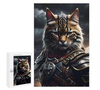 Jigsaws for Adults1000 PCS Cat Armor Angry Jigsaw for Adults Toy Wall Decor Presents for Women Help The Brain Exercise 1000 PCS