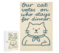 Jigsaws for Adults1000 PCS Cat Votes on Dinner Kitchen Jigsaws for Adults Brain Teaser Game Analysis And Logic Stress Reduction Gifts 1000 PCS