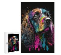 Jigsaws for Adults1000 PCS Colorful Cocker Spaniel Art Print-1 Jigsaw Puzzles for Adults Staycation Kill Time Help The Brain Exercise Family Fun & Game Night 1000 PCS
