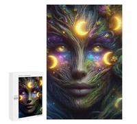 Jigsaws for Adults1000 PCS Cosmic Tree Woman Jigsaw for Adults Toy Wall Decor Presents for Women Help The Brain Exercise 1000 PCS