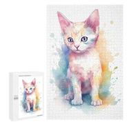 Jigsaws for Adults1000 PCS Cute Japanese Bobtail Cat Jigsaw Puzzle Brain Teaser Game Analysis And Logic Deal As Gifts for The Whole Family 1000 PCS