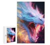 Jigsaws for Adults1000 PCS Dragon's Fiery Roar -4 Jigsaw for Adults Toy Wall Decor Presents for Women Help The Brain Exercise 1000 PCS