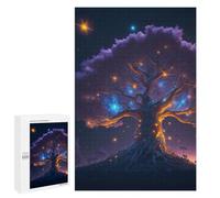 Jigsaws for Adults1000 PCS Enchanted Celestial Tree -1 Jigsaw for Adults Toy Wall Decor Presents for Women Help The Brain Exercise 1000 PCS