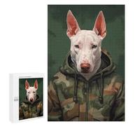 Jigsaws for Adults1000 PCS English Bull Terrier Camo Jigsaw Puzzle Brain Teaser Game Analysis And Logic Deal As Gifts for The Whole Family 1000 PCS