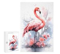 Jigsaws for Adults1000 PCS Flamingo Cherry Blossom Adult Jigsaw Puzzle DIY Toys Precision Cutting Deal As Gifts for The Whole Family 1000 PCS