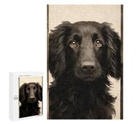 Jigsaws for Adults1000 PCS Flat Coated Retriever Dog Jigsaw for Adults Toy Wall Decor Presents for Women Help The Brain Exercise 1000 PCS
