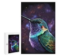 Jigsaws for Adults1000 PCS Galactic Hummingbird Art Print -2 Jigsaws for Adults Brain Teaser Game Analysis And Logic Stress Reduction Gifts 1000 PCS