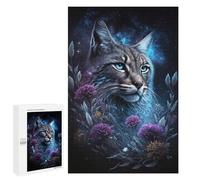 Jigsaws for Adults1000 PCS Galactic Lynx Celestial Feline Art Print -1 Jigsaws for Adults Brain Teaser Game Analysis And Logic Stress Reduction Gifts 1000 PCS