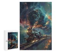 Jigsaws for Adults1000 PCS Galactic Steam Train Journey -1 Jigsaw Puzzles for Adults For Family Fun Challenging To Complete Learning Educational Toys 1000 PCS