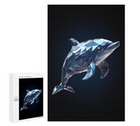 Jigsaws for Adults1000 PCS Geometric Style Dolphin Jigsaw for Adults Toy Wall Decor Presents for Women Help The Brain Exercise 1000 PCS