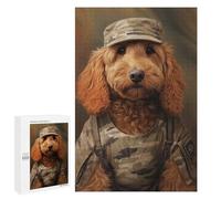 Jigsaws for Adults1000 PCS Goldendoodle Soldier Jigsaw Puzzle Brain Teaser Game Analysis And Logic Deal As Gifts for The Whole Family 1000 PCS