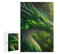Jigsaws for Adults1000 PCS Green Leaf Dragon Jigsaw for Adults Toy Wall Decor Presents for Women Help The Brain Exercise 1000 PCS