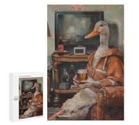 Jigsaws for Adults1000 PCS Half Duck Half Human Beer Teenagers Puzzles Hands-on Game Presents for Women Unique Birthday And Gifts 1000 PCS