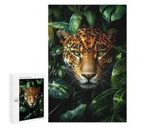 Jigsaws for Adults1000 PCS Jaguar Portrait in Jungle Jigsaw Puzzle Brain Teaser Game Analysis And Logic Deal As Gifts for The Whole Family 1000 PCS