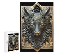 Jigsaws for Adults1000 PCS Legendary Golden Wolf Jigsaw Puzzle Brain Teaser Game Analysis And Logic Deal As Gifts for The Whole Family 1000 PCS