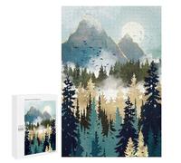 Jigsaws for Adults1000 PCS Misty Pines Jigsaws for Adults Brain Teaser Game Analysis And Logic Stress Reduction Gifts 1000 PCS
