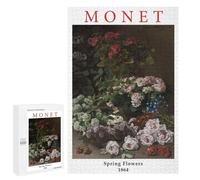 Jigsaws for Adults1000 PCS Monet Spring Flowers Jigsaw for Adults Toy Wall Decor Presents for Women Help The Brain Exercise 1000 PCS