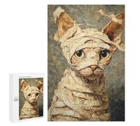 Jigsaws for Adults1000 PCS Mummy Cat Painting Artwork Jigsaw Puzzles for Adults For Family Fun Challenging To Complete Learning Educational Toys 1000 PCS