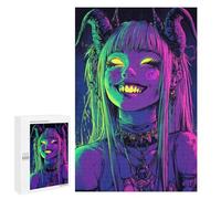Jigsaws for Adults1000 PCS Neon Demon Girl Jigsaws for Adults Brain Teaser Game Analysis And Logic Stress Reduction Gifts 1000 PCS