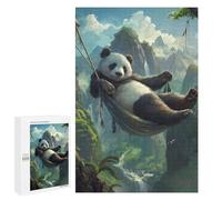 Jigsaws for Adults1000 PCS Panda Hammock Mountains Adult Jigsaw Puzzle DIY Toys Precision Cutting Deal As Gifts for The Whole Family 1000 PCS