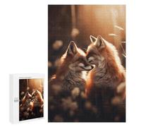 Jigsaws for Adults1000 PCS Romantic Love Red Foxes Teenagers Puzzles Hands-on Game Presents for Women Unique Birthday And Gifts 1000 PCS