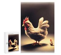 Jigsaws for Adults1000 PCS Rooster And Chick Farm Friends Jigsaws for Adults Brain Teaser Game Analysis And Logic Stress Reduction Gifts 1000 PCS