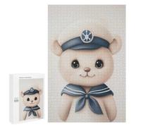 Jigsaws for Adults1000 PCS Sailor Bear Nursery Boy Jigsaws for Adults Brain Teaser Game Analysis And Logic Stress Reduction Gifts 1000 PCS
