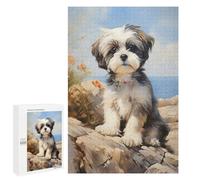 Jigsaws for Adults1000 PCS Shih Tzu Puppy Jigsaw Puzzle Brain Teaser Game Analysis And Logic Deal As Gifts for The Whole Family 1000 PCS